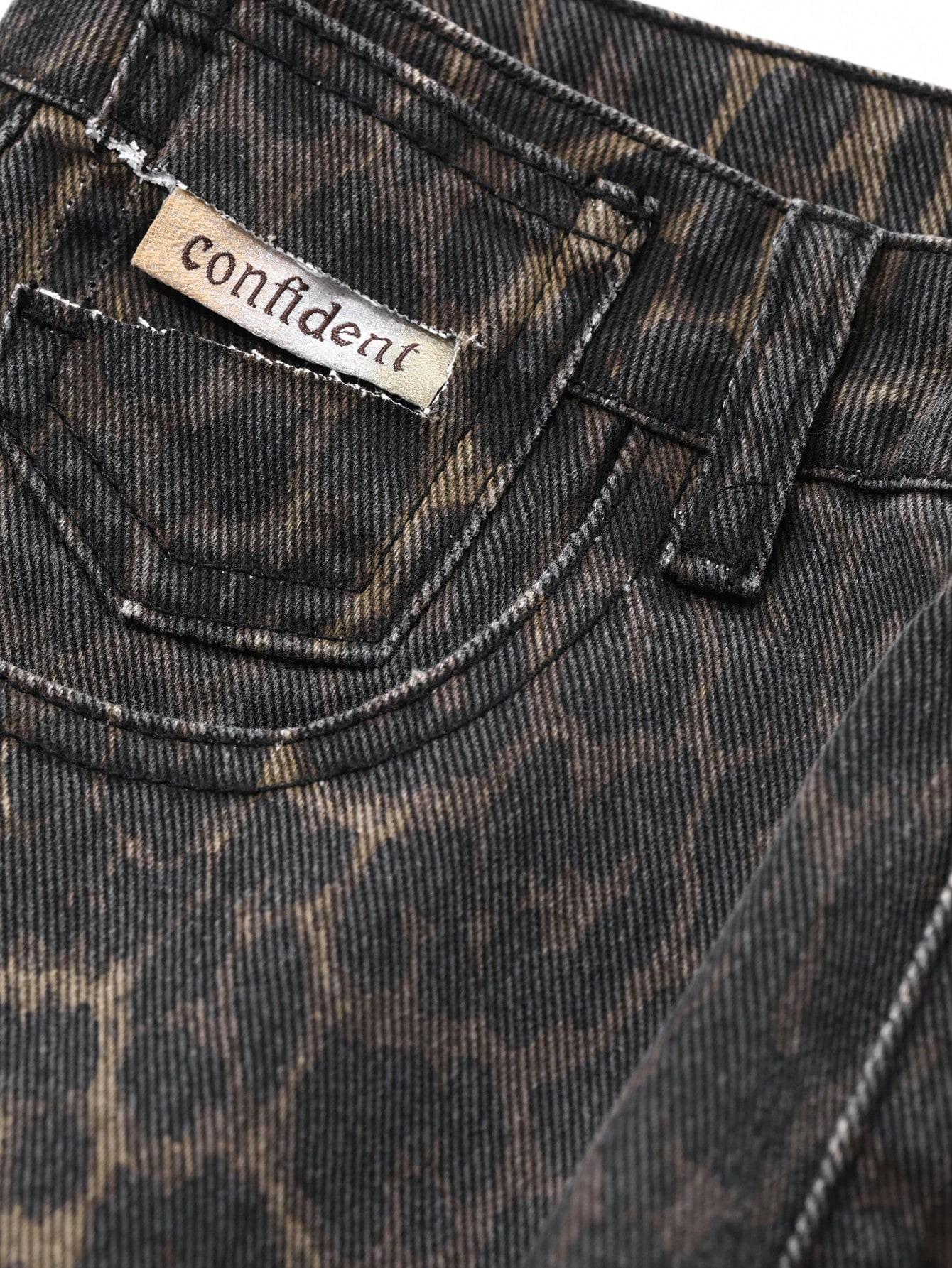SPODNIE JEANSOWE ANIMAL PRINT