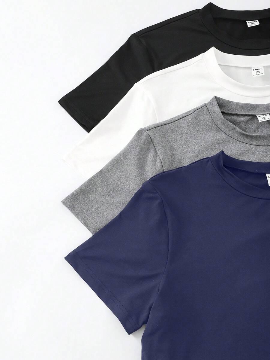 T-SHIRT OKRĄGŁY DEKOLT 4-pack