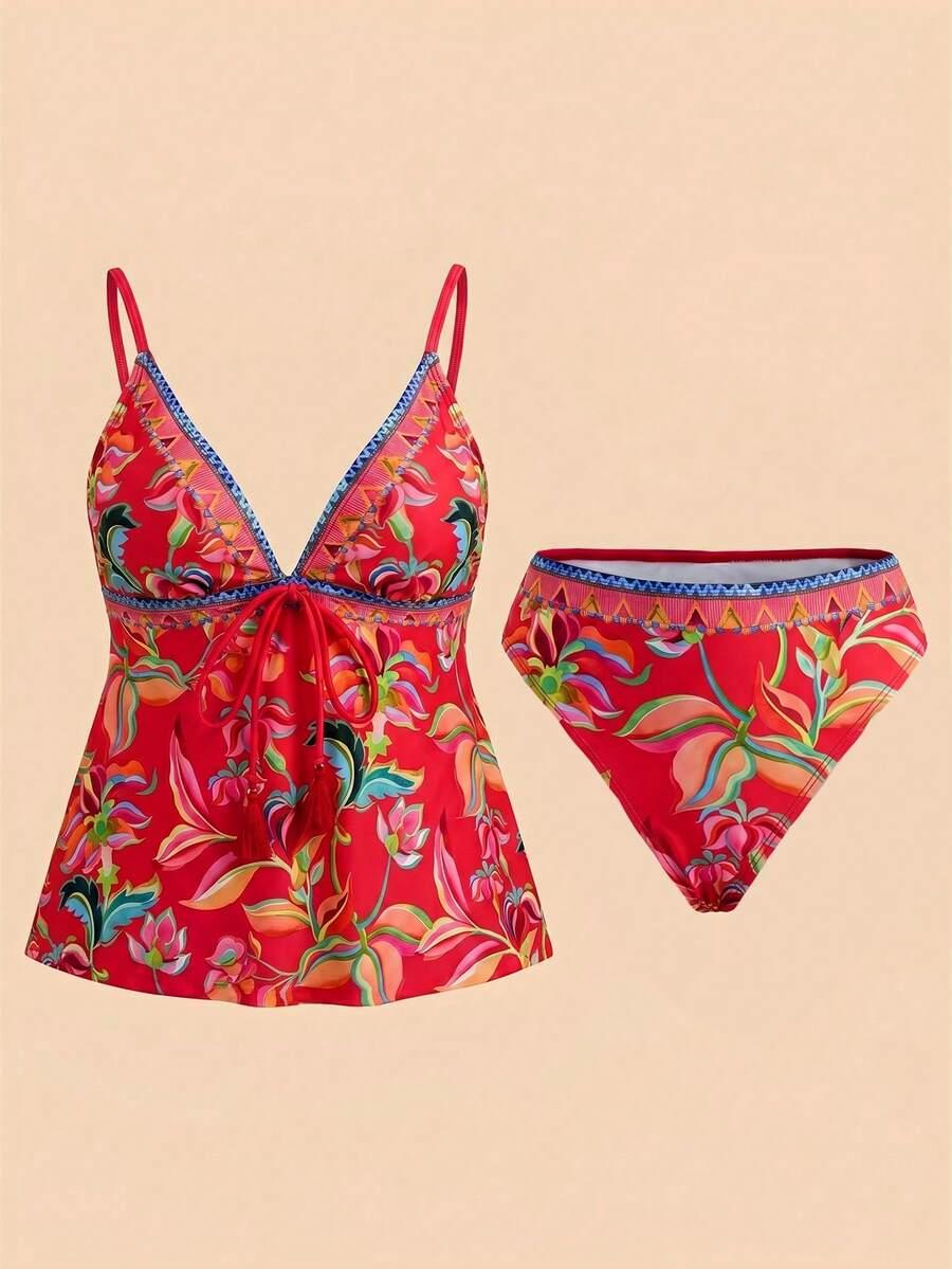 komplet tankini wzór