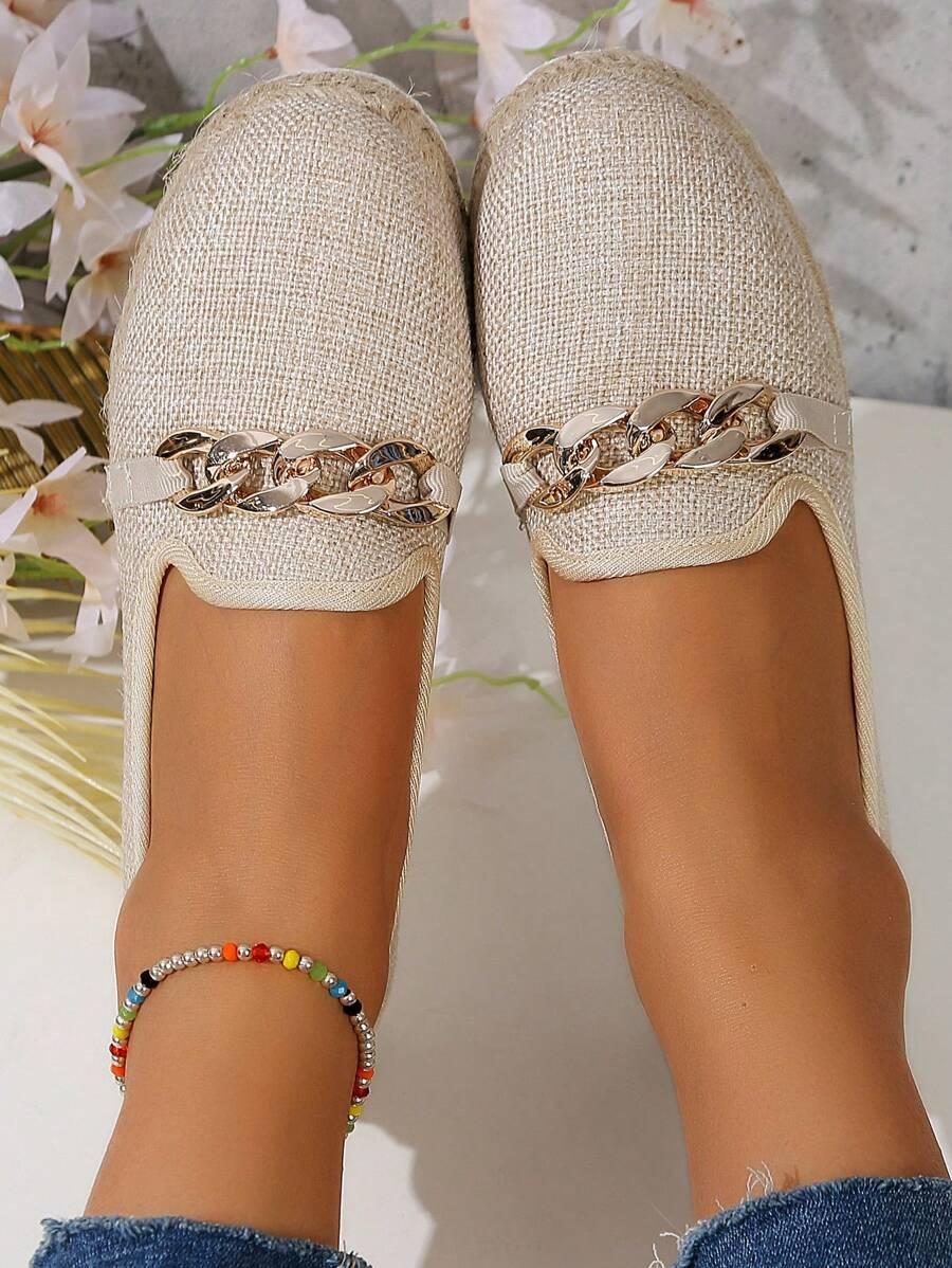 BEŻOWE ESPADRYLE ZDOBIENIE