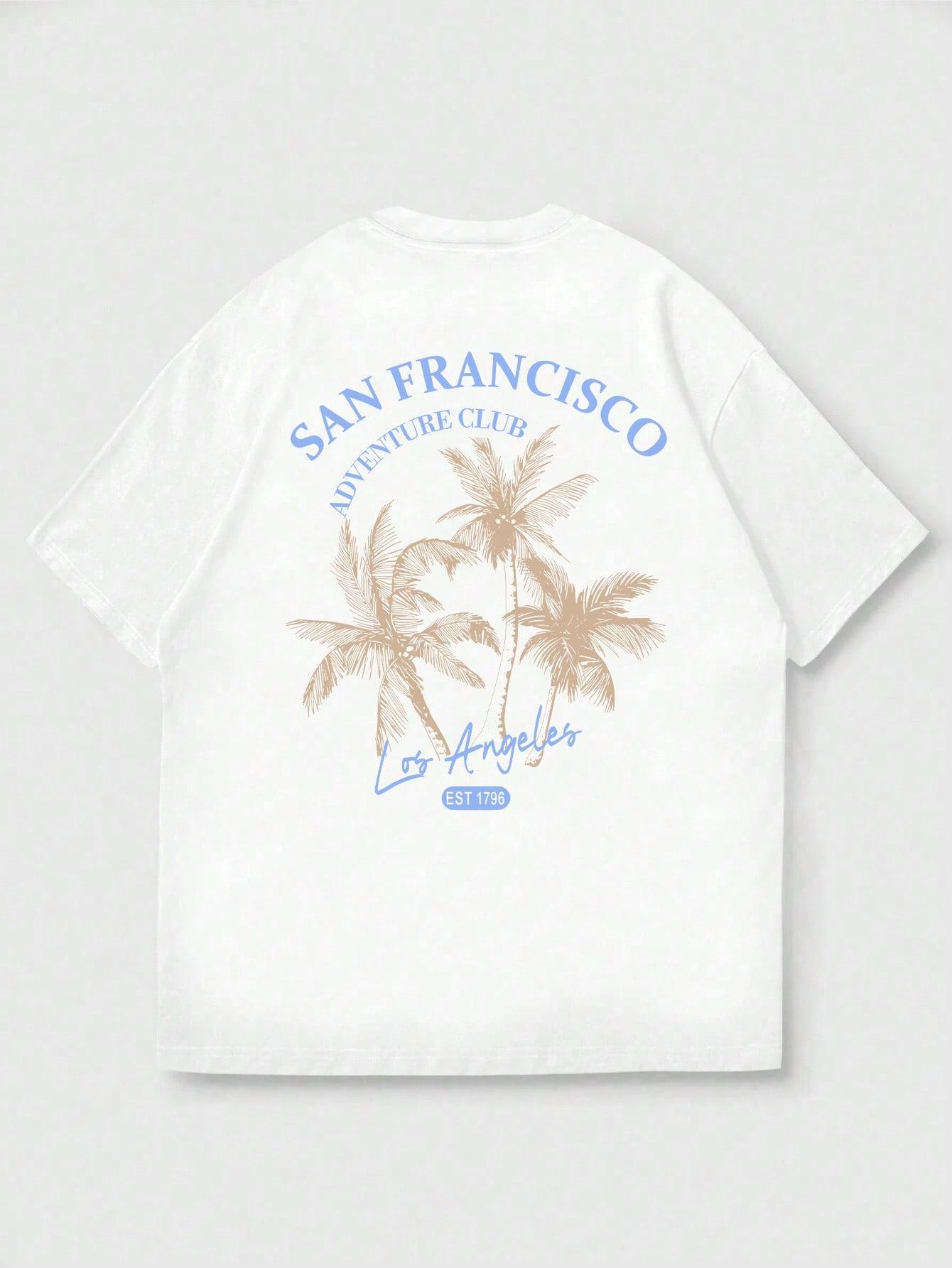biały t-shirt wzór