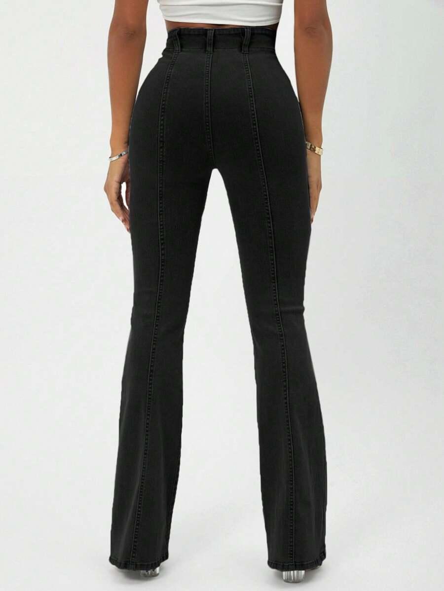 CZARNE SPODNIE JEANS