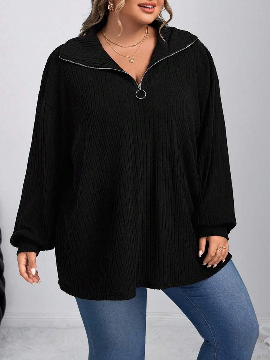 czarny sweter zamek 