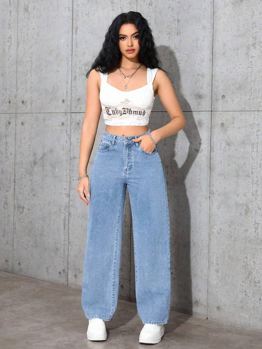 NIEBIESKIE SPODNIE JEANS