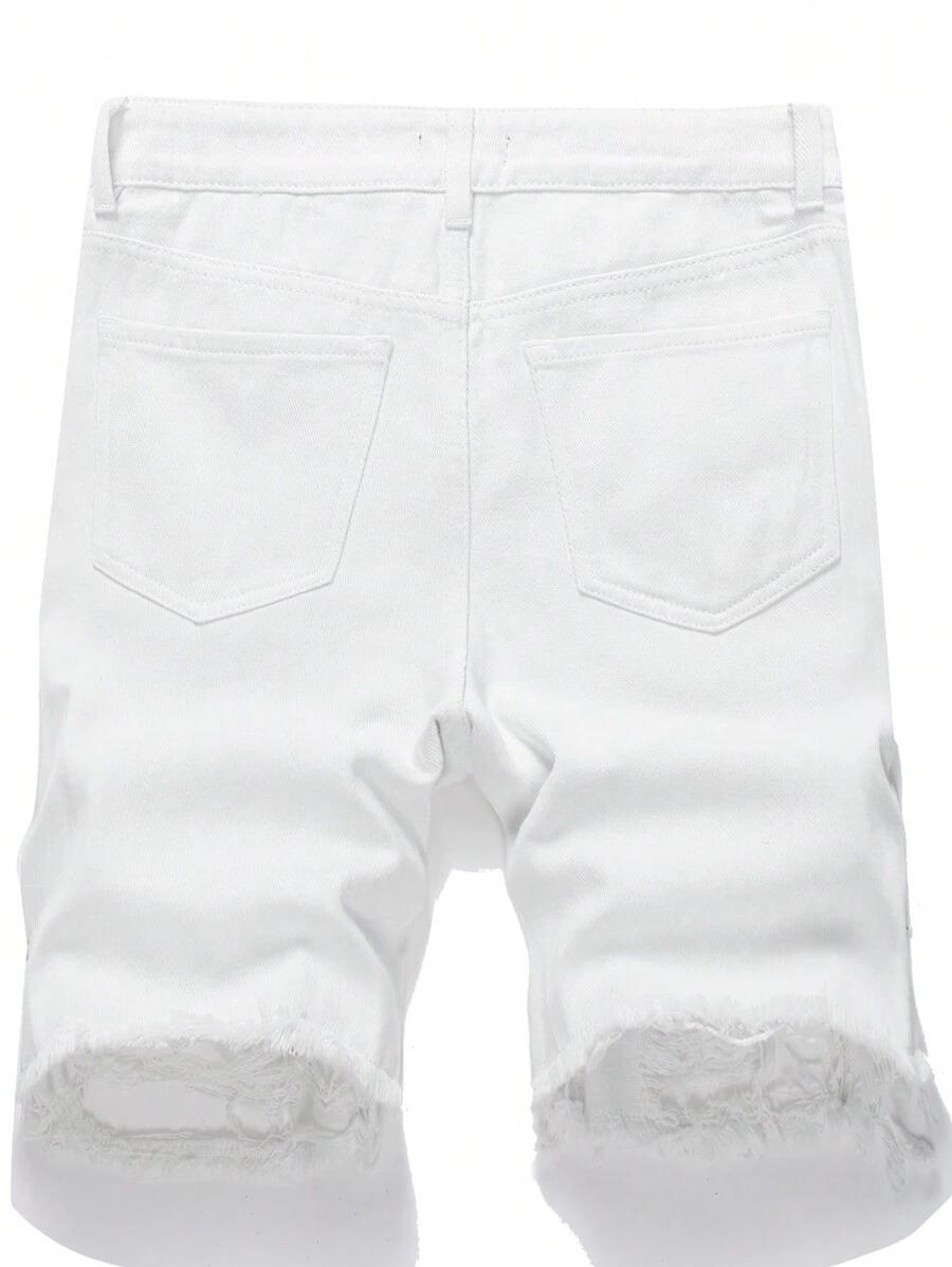 BIAŁE KRÓTKIE SPODENKI JEANS