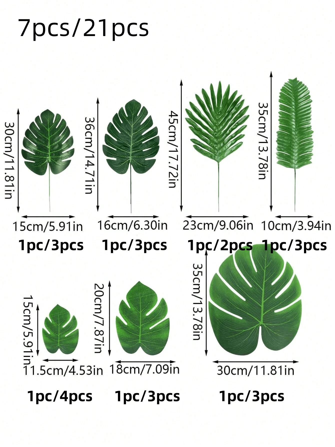 sztuczne liście 7-pack