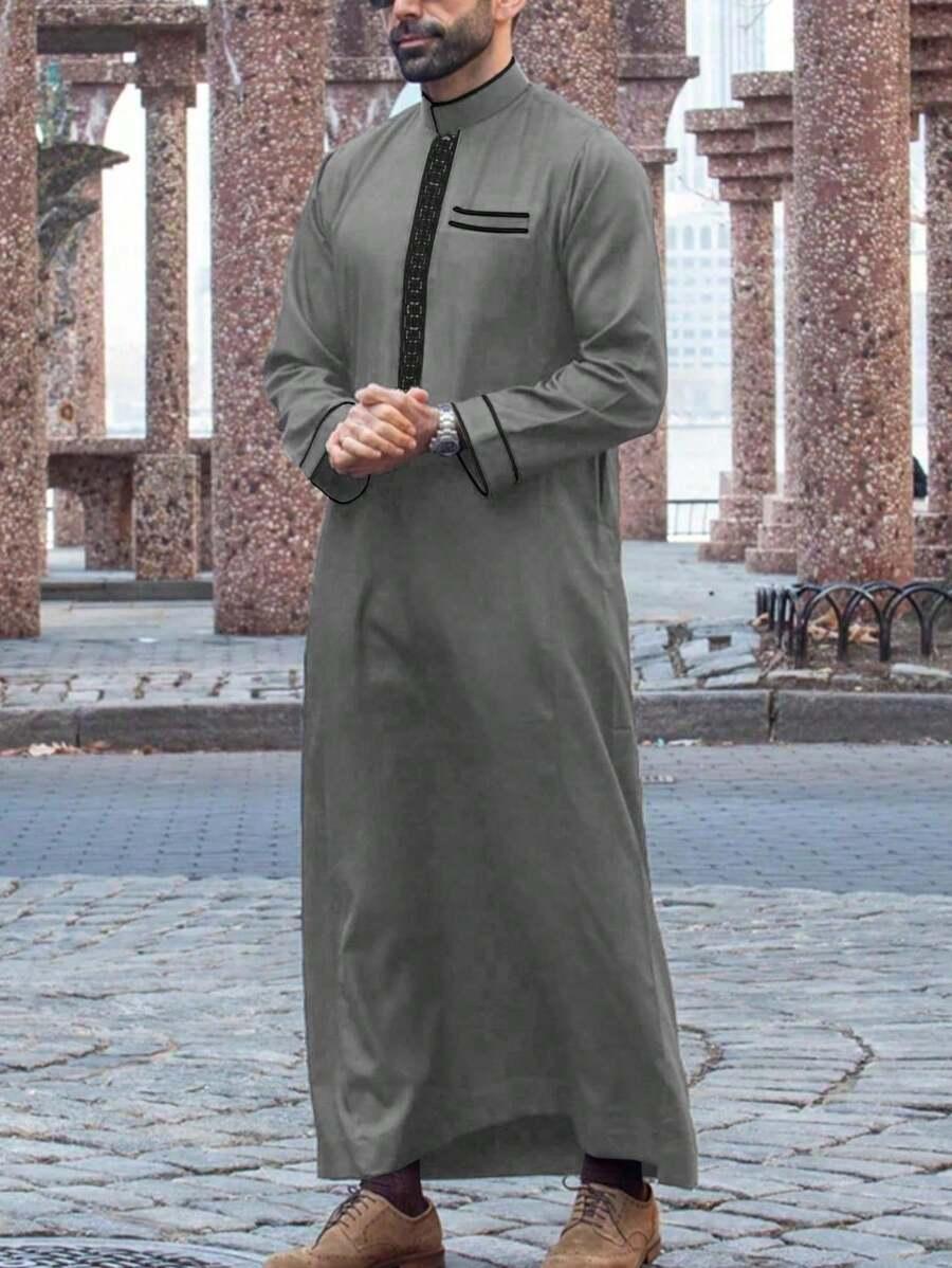 SZARY KOSTIUM ZDOBIENIE