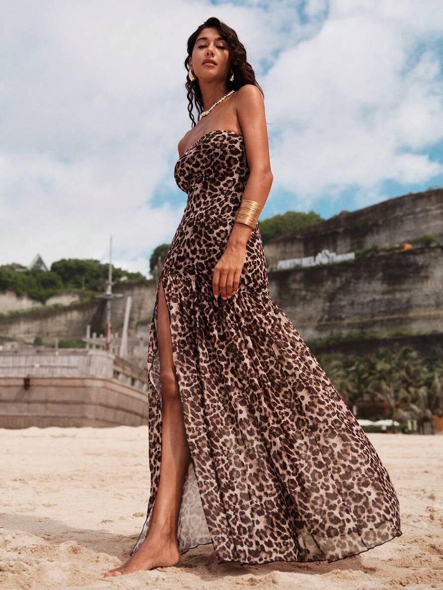 maxi sukienka animal print