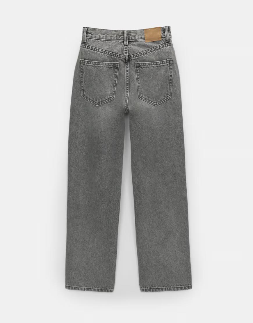 SZARE SPODNIE JEANS mom fit