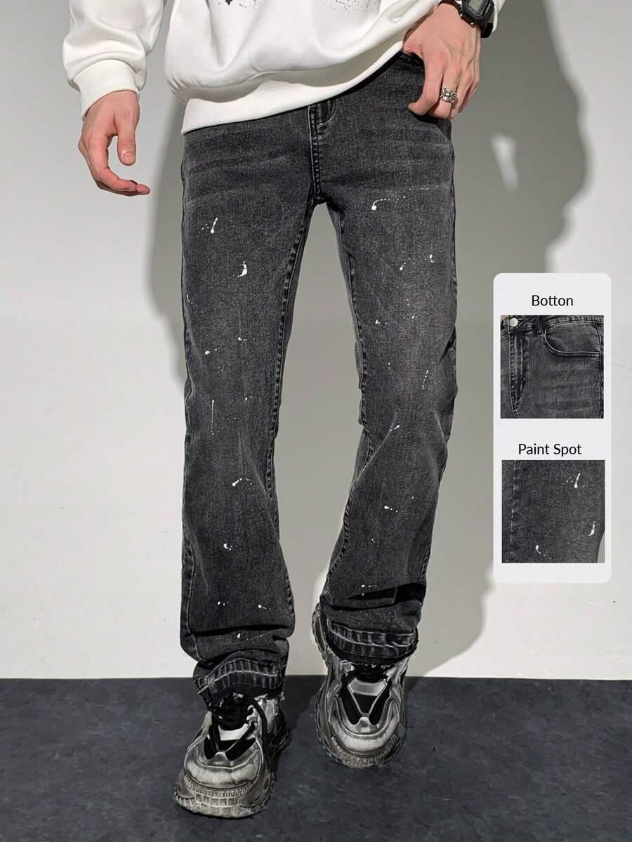 szare spodnie jeans 