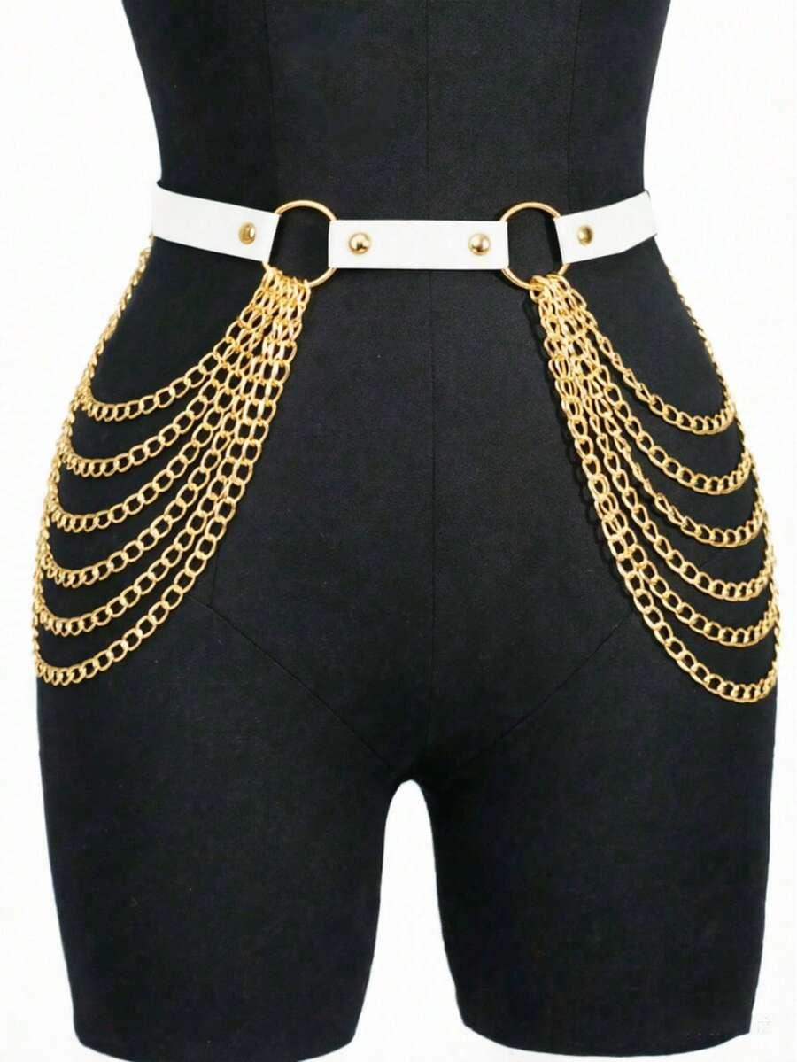 biały pasek łańcuch