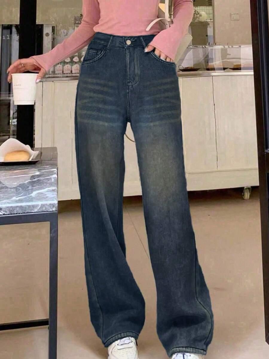 OCIEPLANE SPODNIE JEANS 