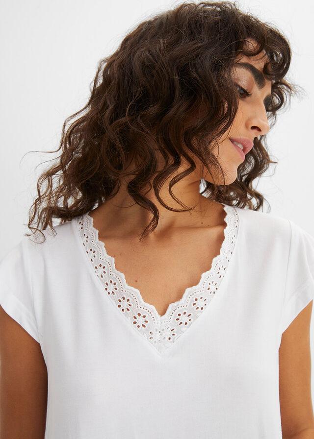 BIAŁA BLUZKA V-NECK