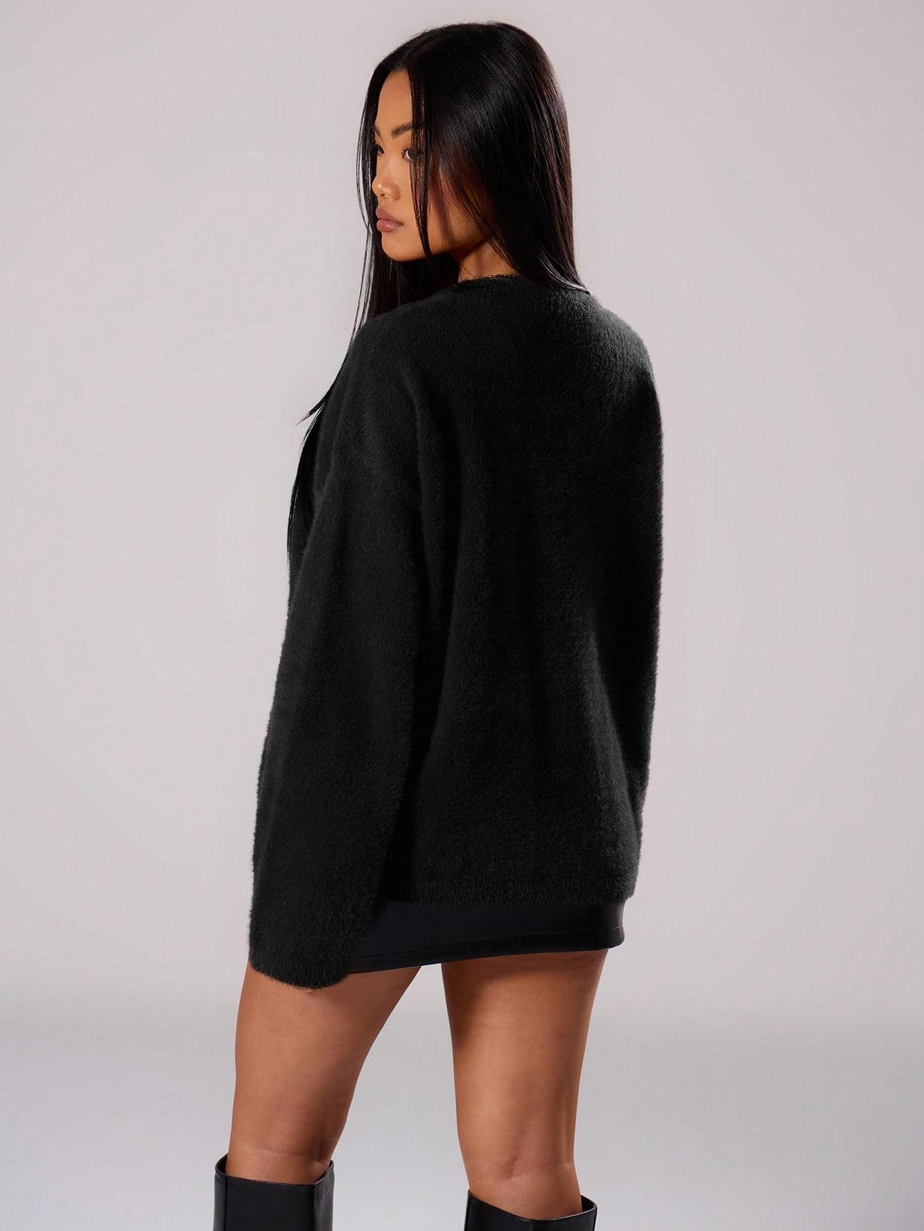 CZARNY SWETER OVERSIZE