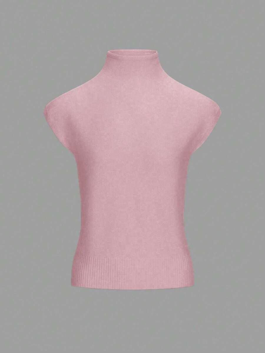 RÓŻOWY SWETER PÓŁGOLF 