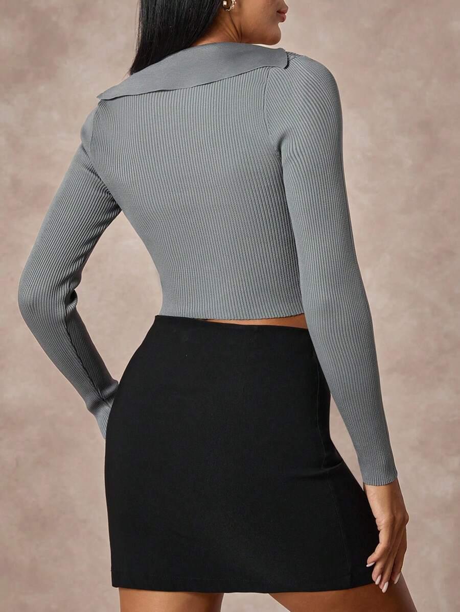 ROZPINANY DOPASOWANY SWETER 