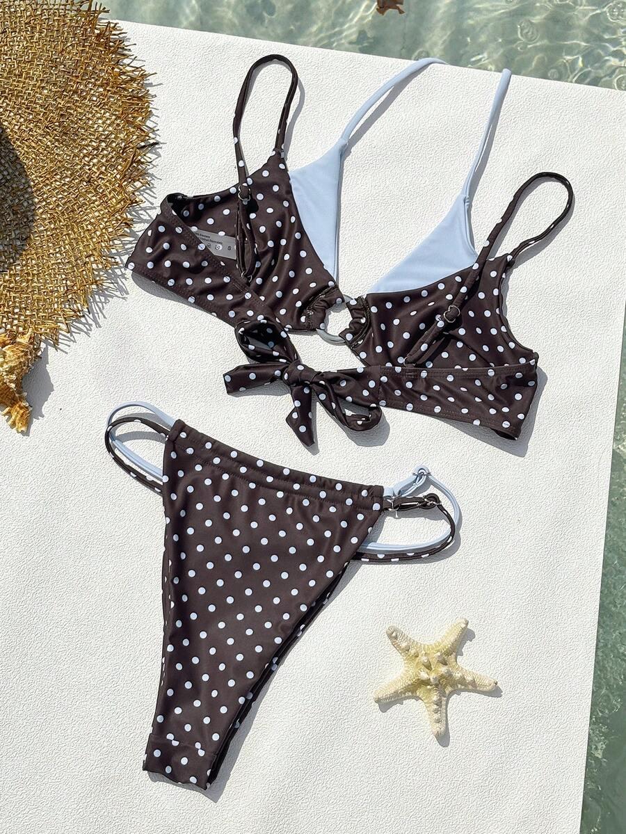 DÓŁ OD BIKINI groszki 