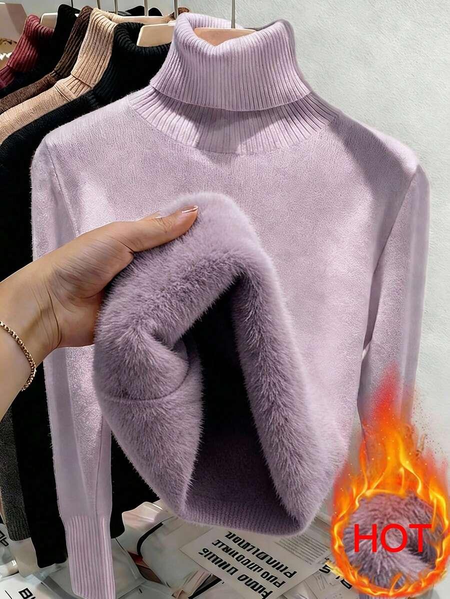 FIOLETOWY SWETER GOLF 