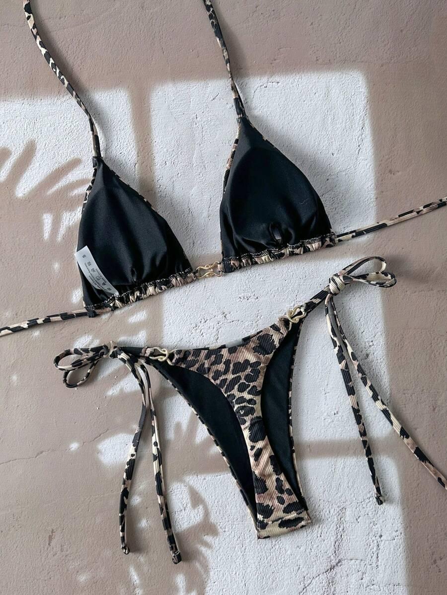 góra od bikini animal print