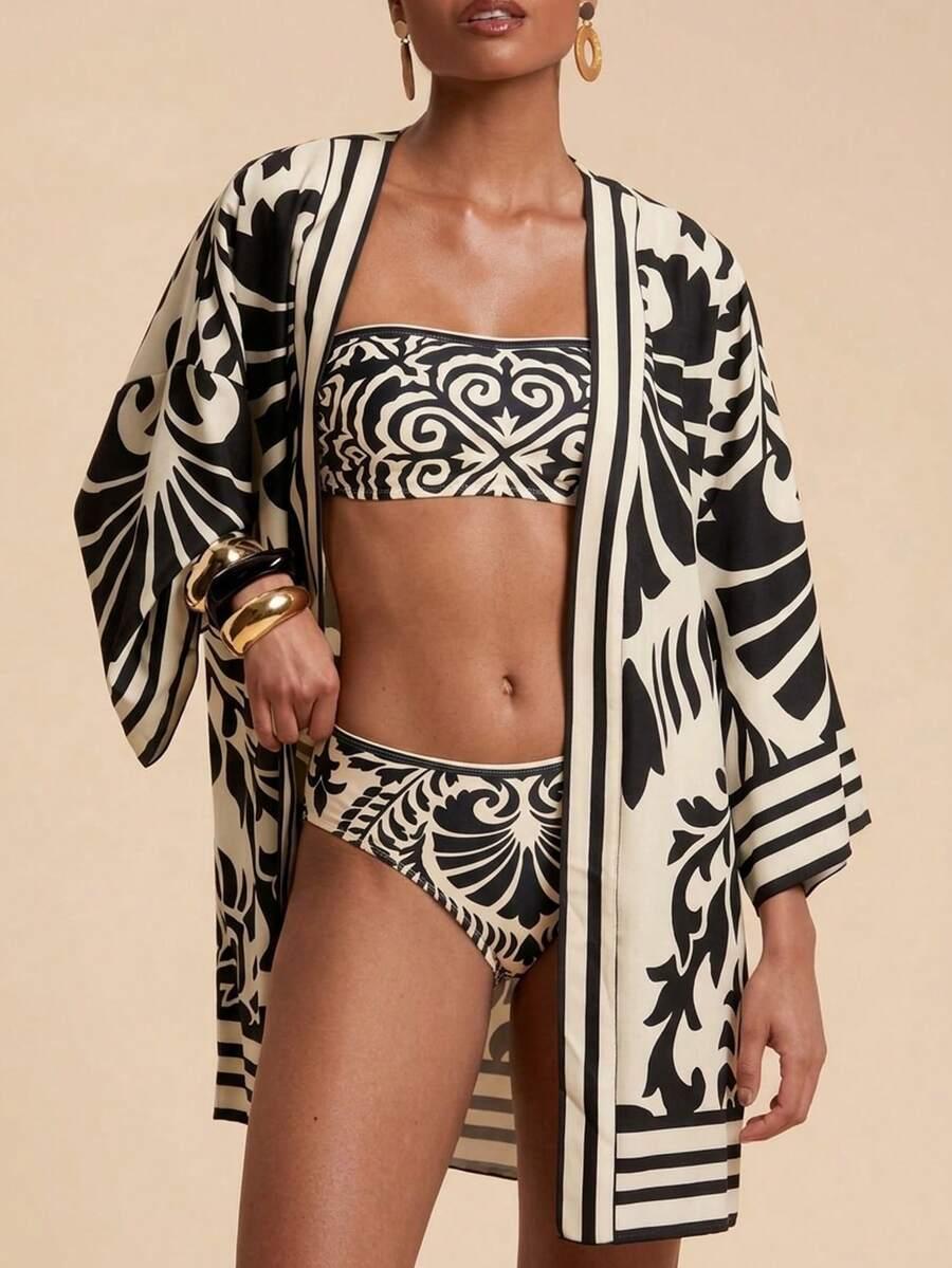 NARZUTKA PLAŻOWA TROPICAL PRINT