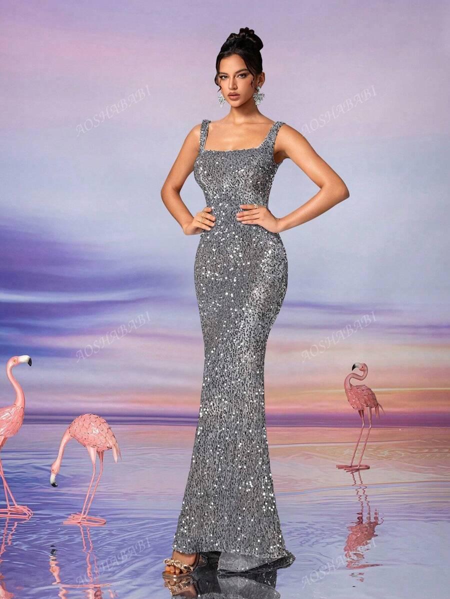 MAXI SUKIENKA CEKINY GLAMOUR