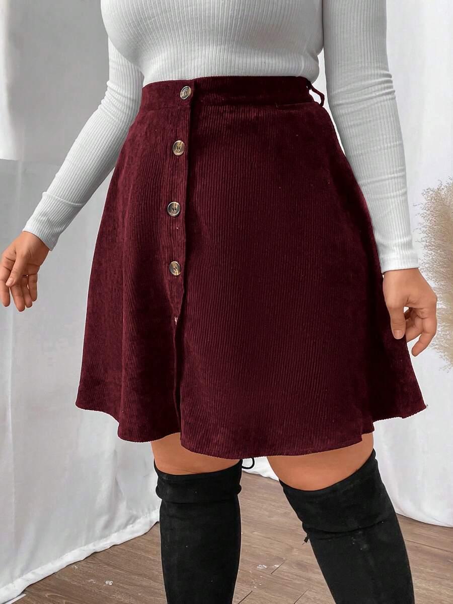 BURGUNDOWA MINI SPÓDNICA
