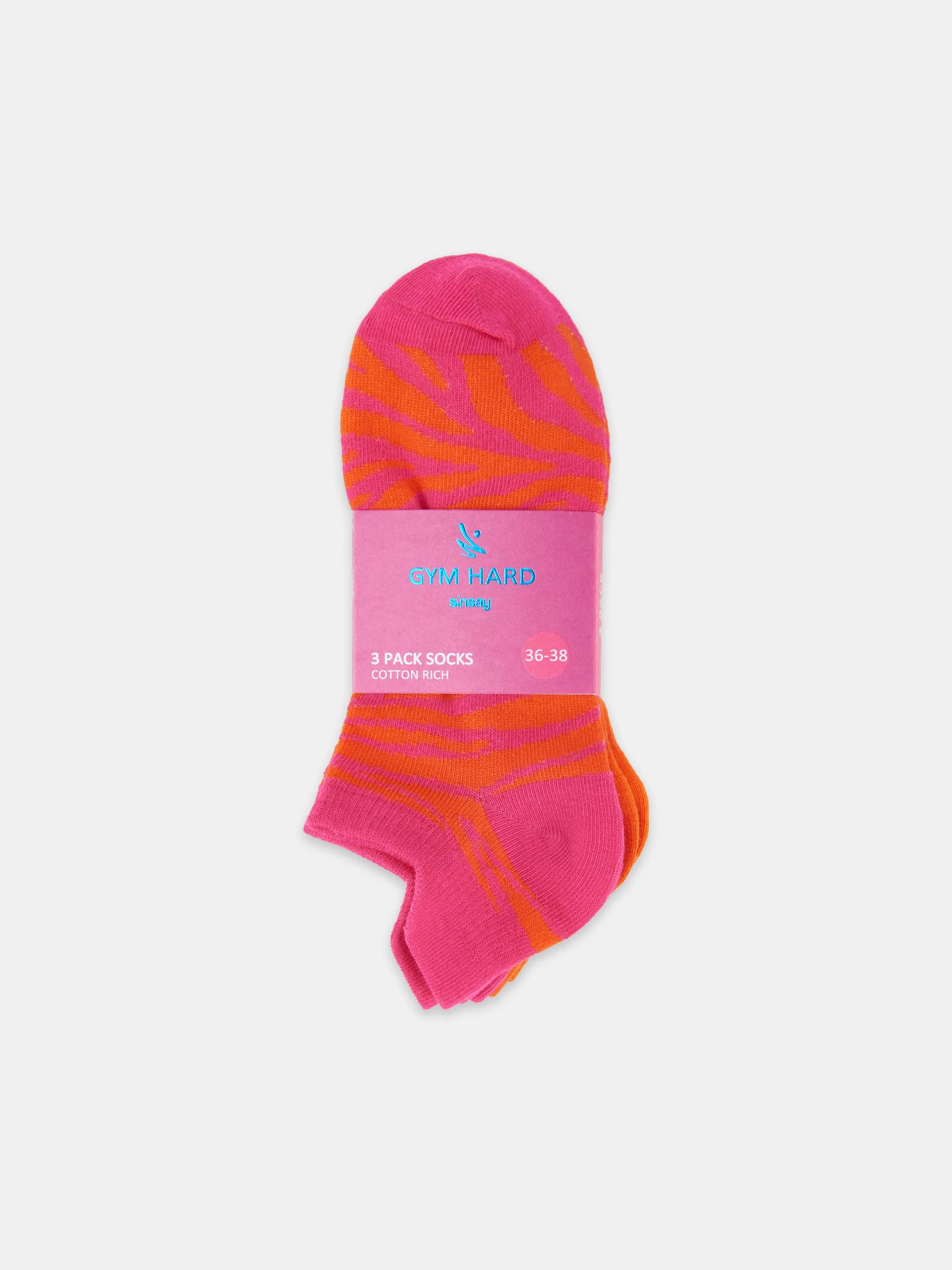 klasyczne skarpetki neon print 3-pack