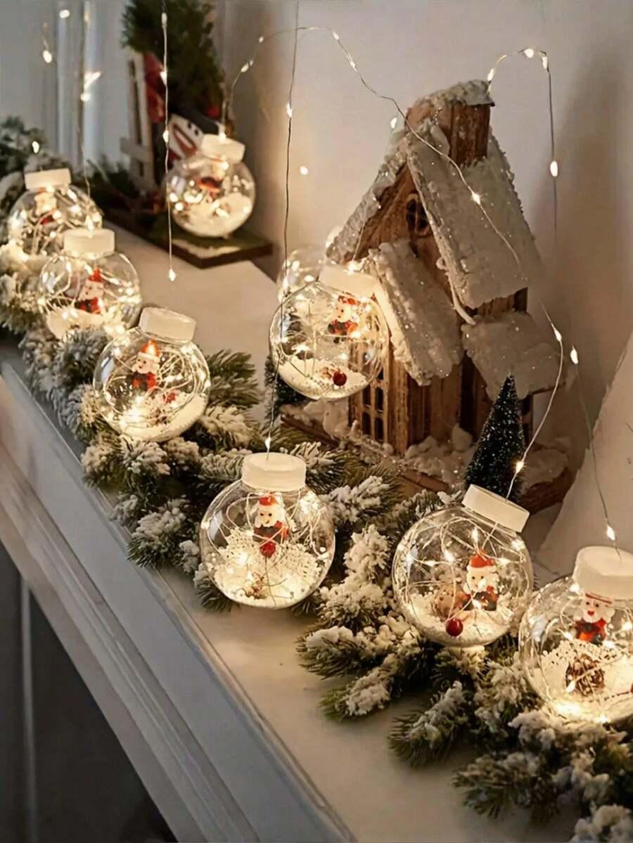 lampki led kule ze śniegiem