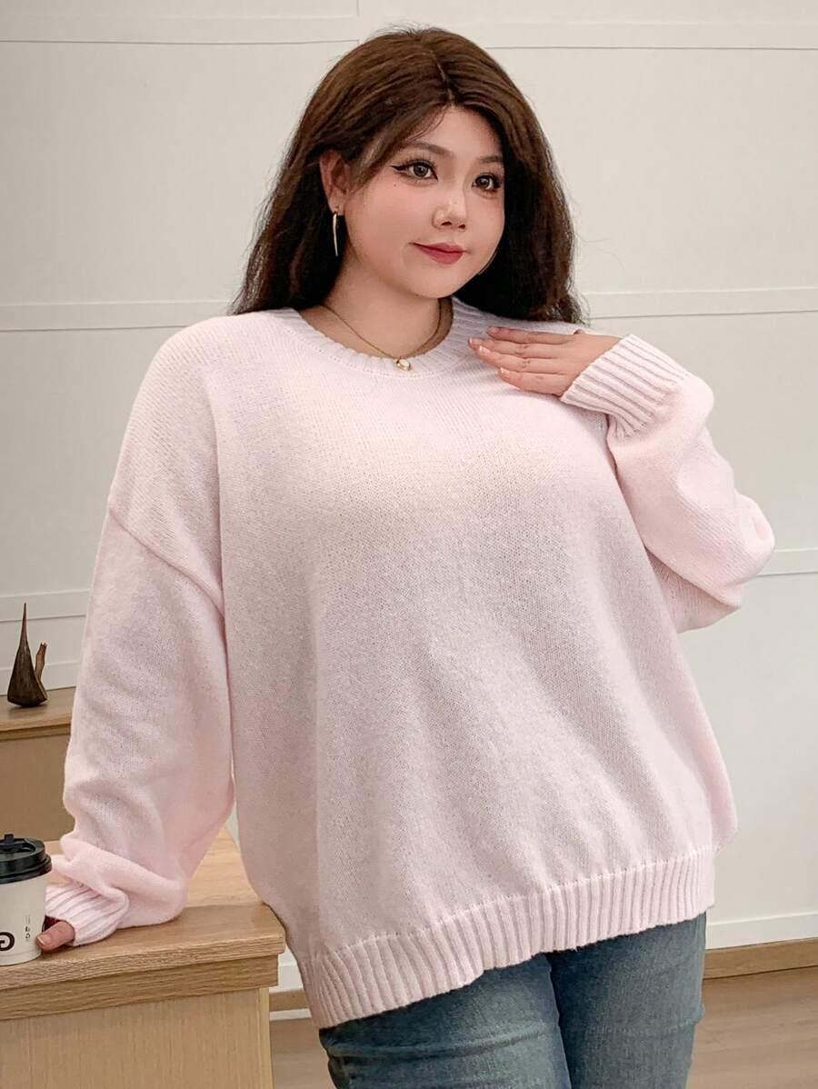 RÓŻOWY SWETER OVERSIZE