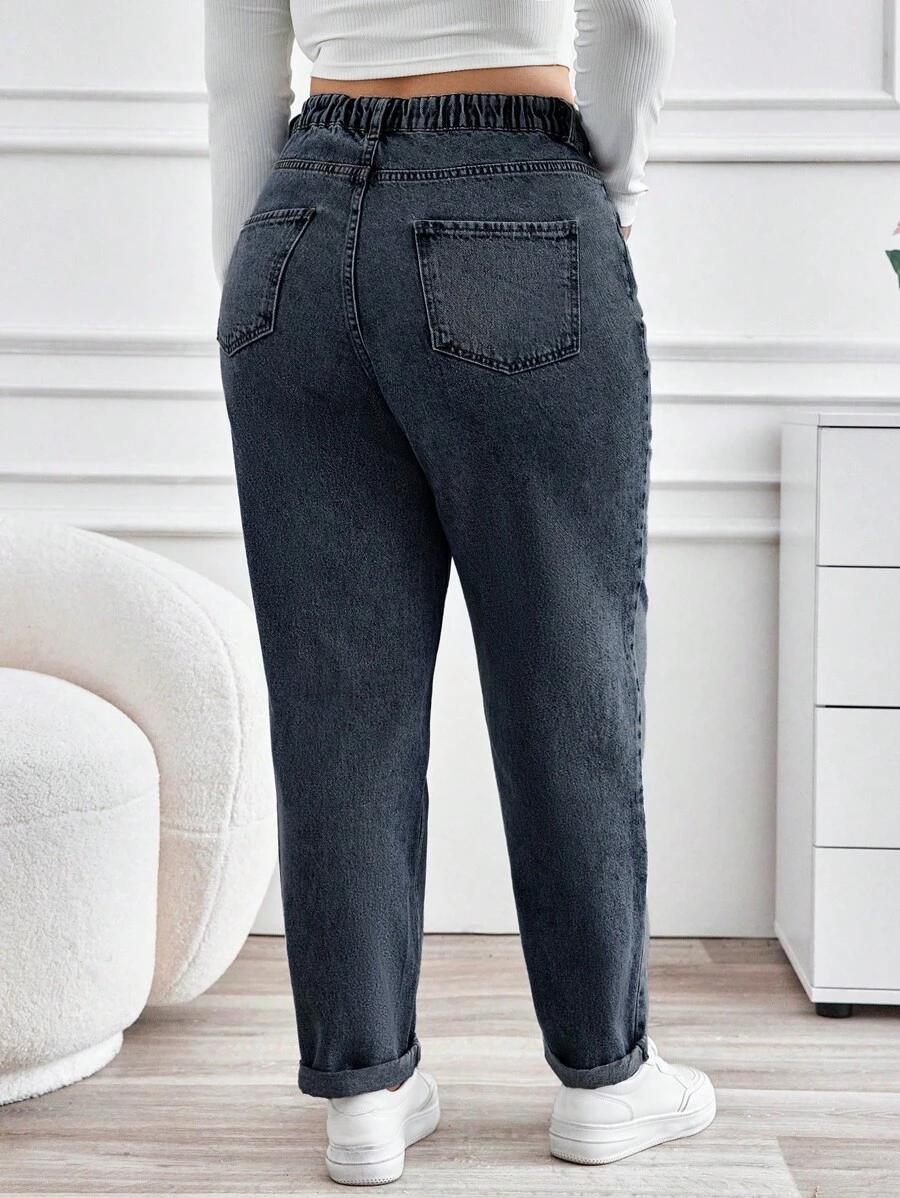 CZARNE SPODNIE JEANS