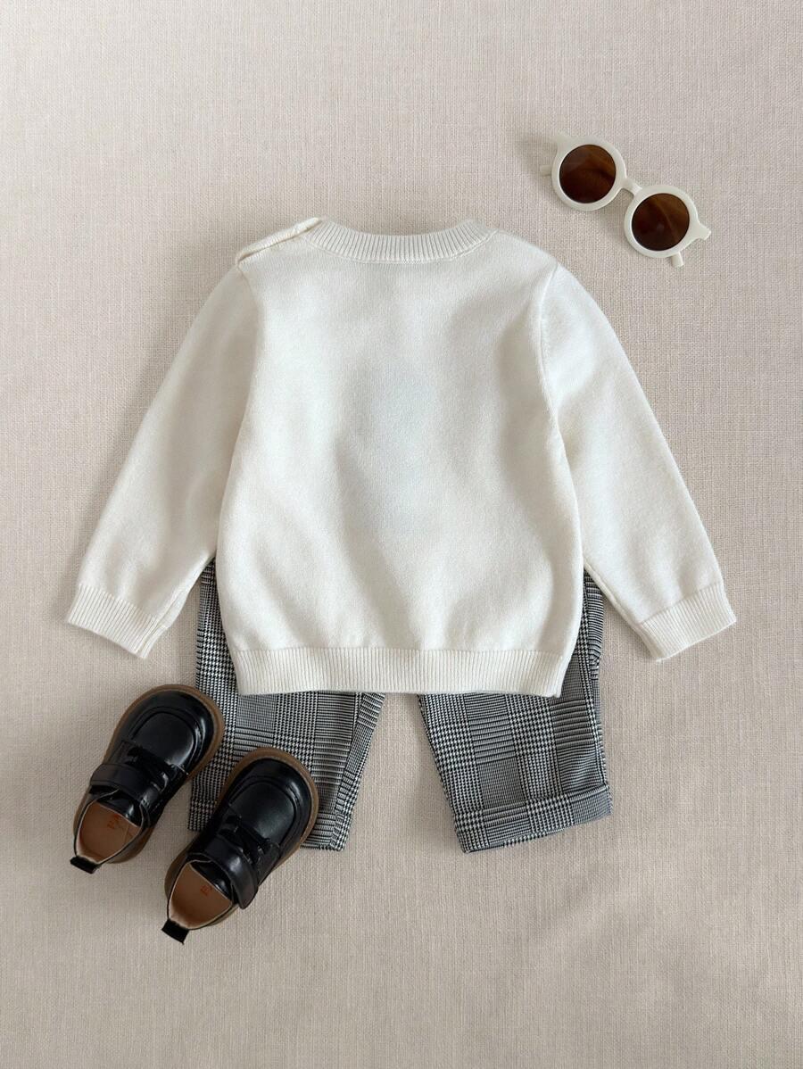 sweter wzór miś