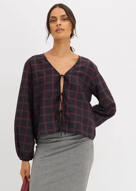 bluzka oversize w kratkę