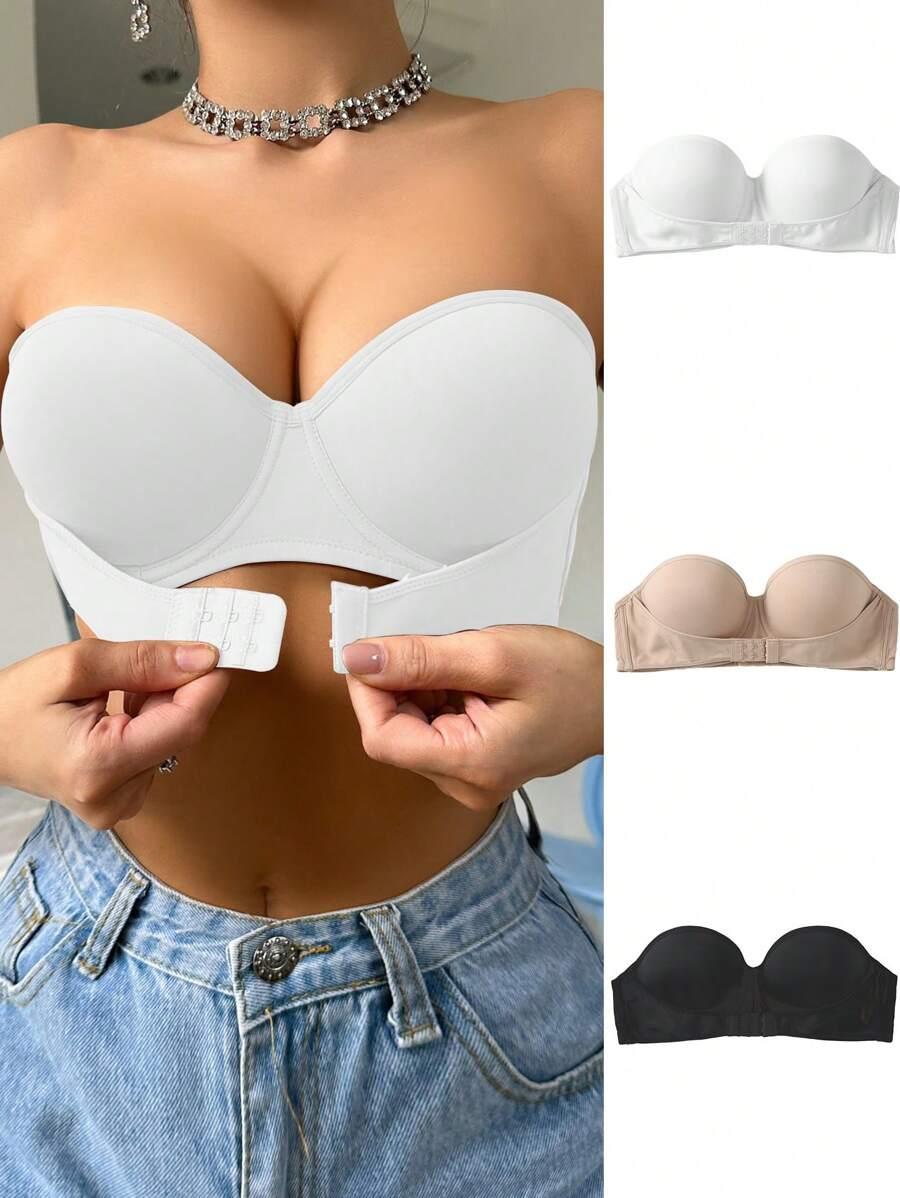 biustonosz zapięcie z przodu 3-pack