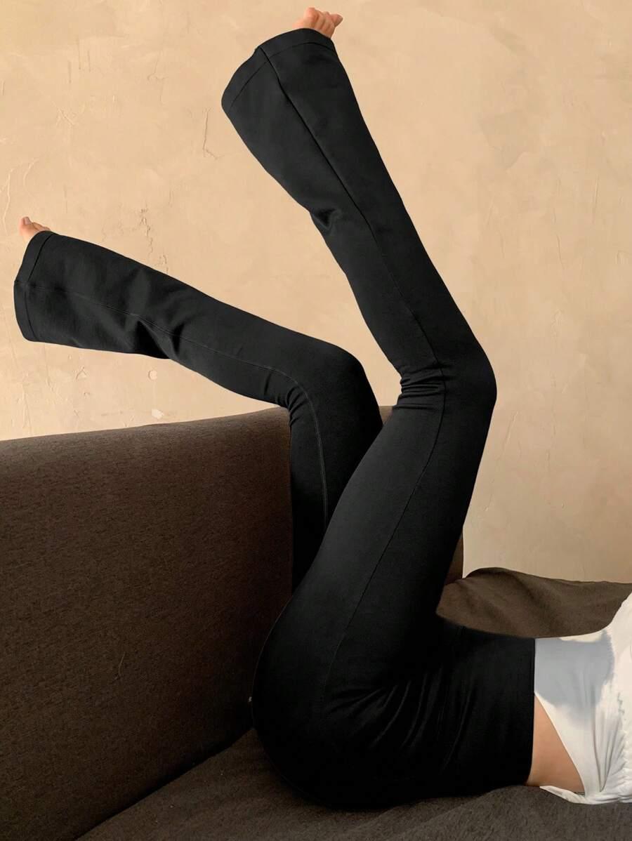CZARNE LEGGINSY DZWONY