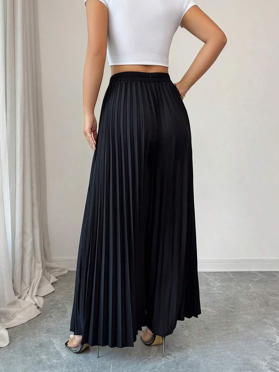 CZARNE ELEGANCKIE SPODNIE