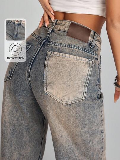 SPODNIE JEANS SZEROKIE NOGAWKI