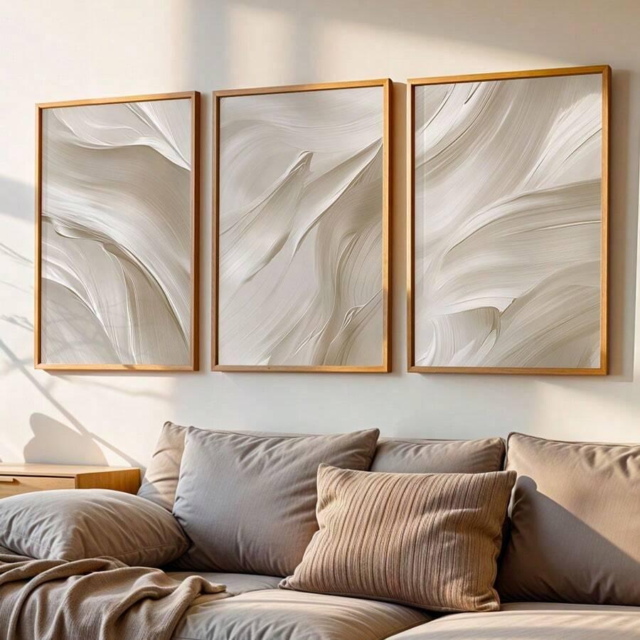 beżowy plakat 3-pack
