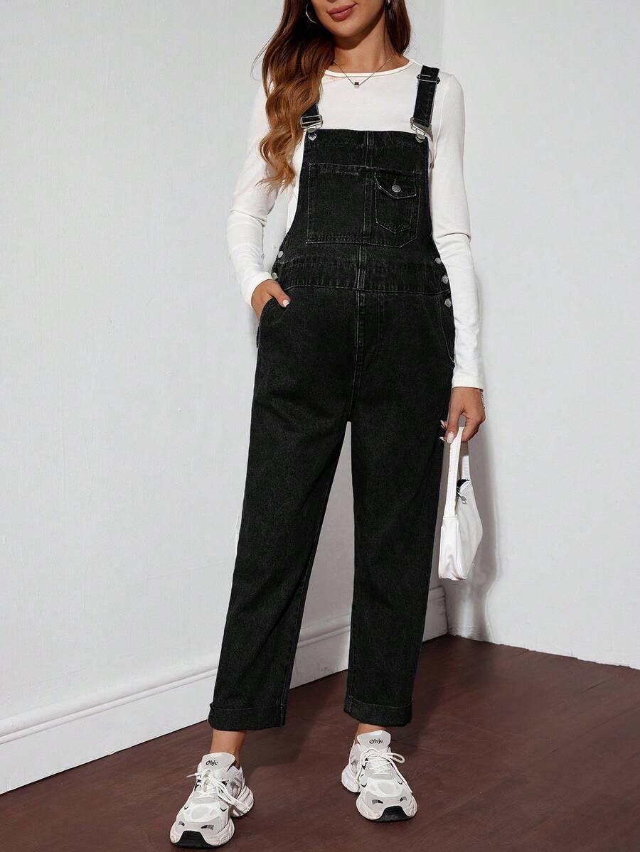 ciążowe spodnie ogrodniczki jeans