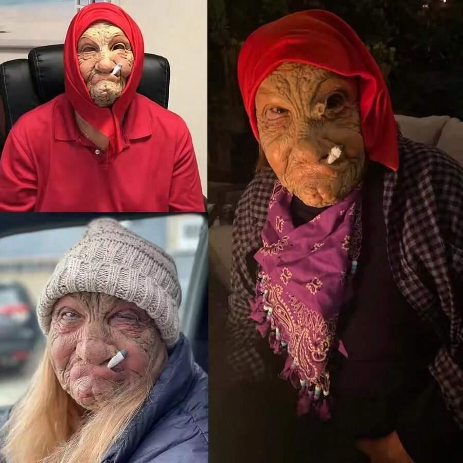 lateksowa maska chusta