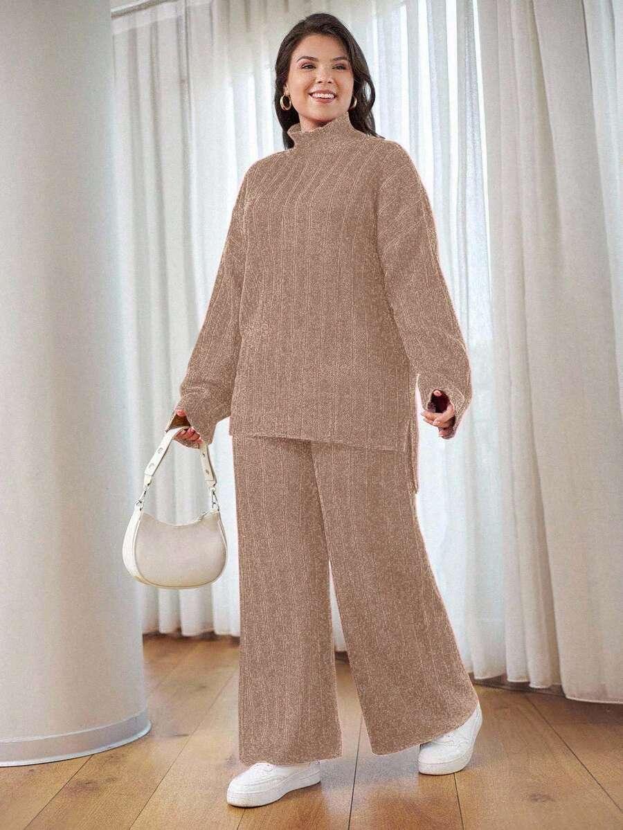 SWETER SPODNIE KOMPLET 