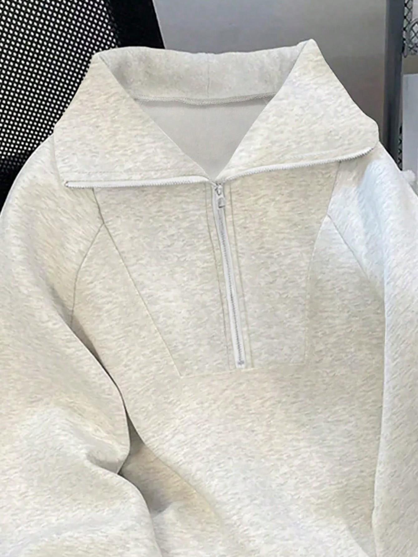 SZARA BLUZA DRESOWA ZIP