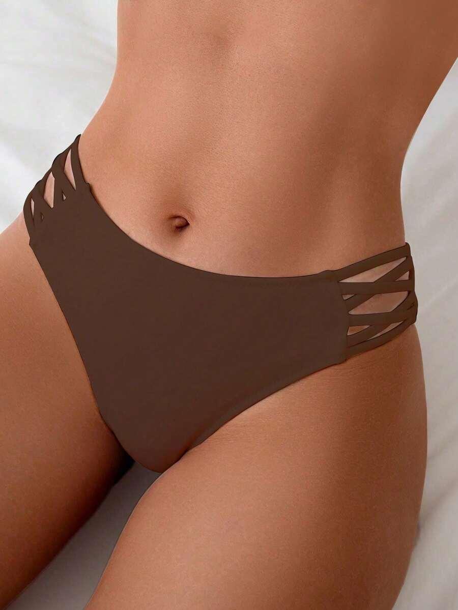 brązowy dół od bikini