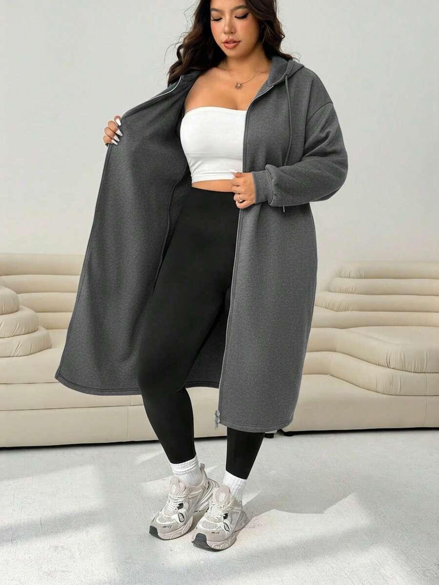 SZARA BLUZA Z KAPTUREM 