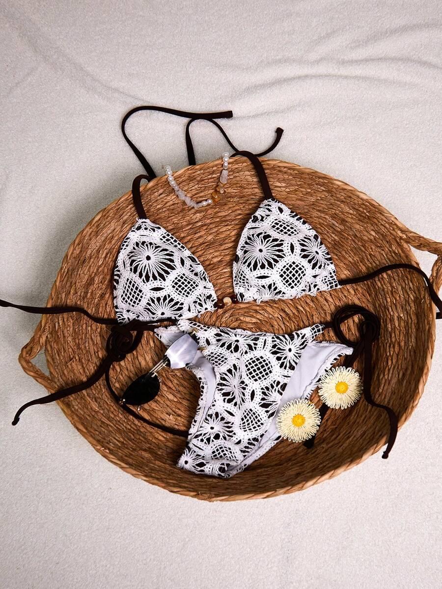 komplet bikini koronka