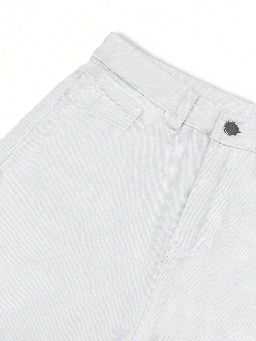 BIAŁE SPODNIE JEANS 