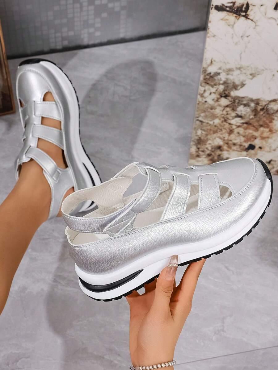 srebrne buty sportowe