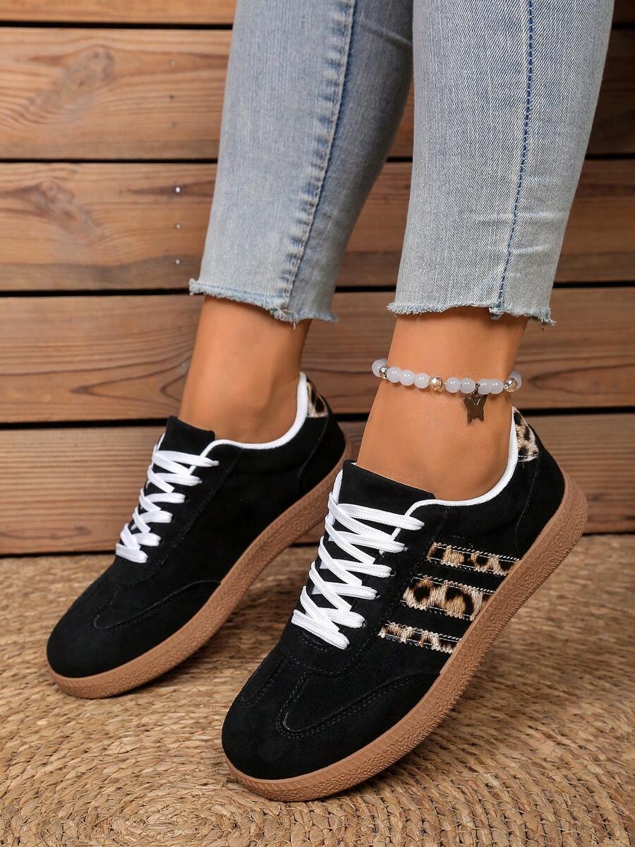 CZARNE BUTY SPORTOWE ANIMAL PRINT
