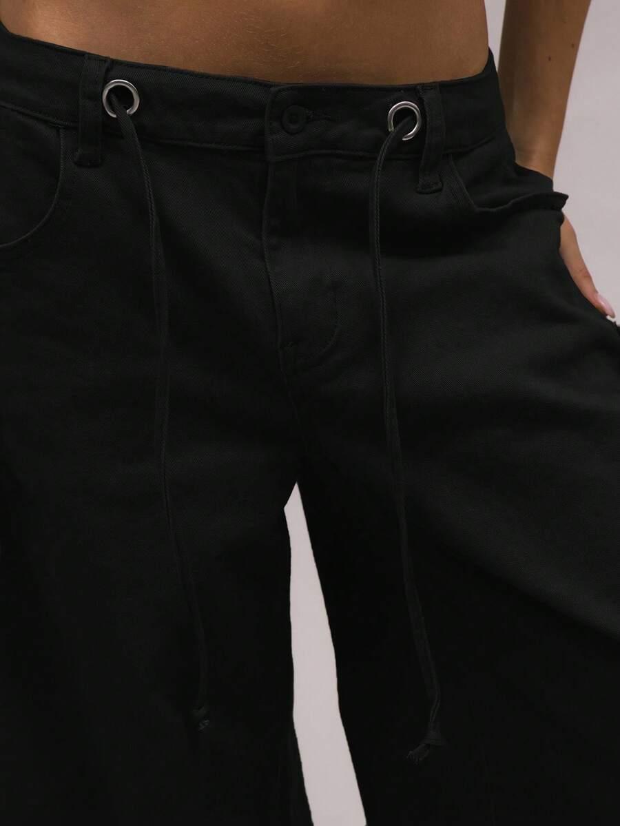 czarne spodnie jeans 