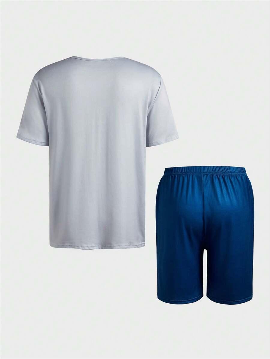 PIŻAMA T-SHIRT SPODENKI komplet