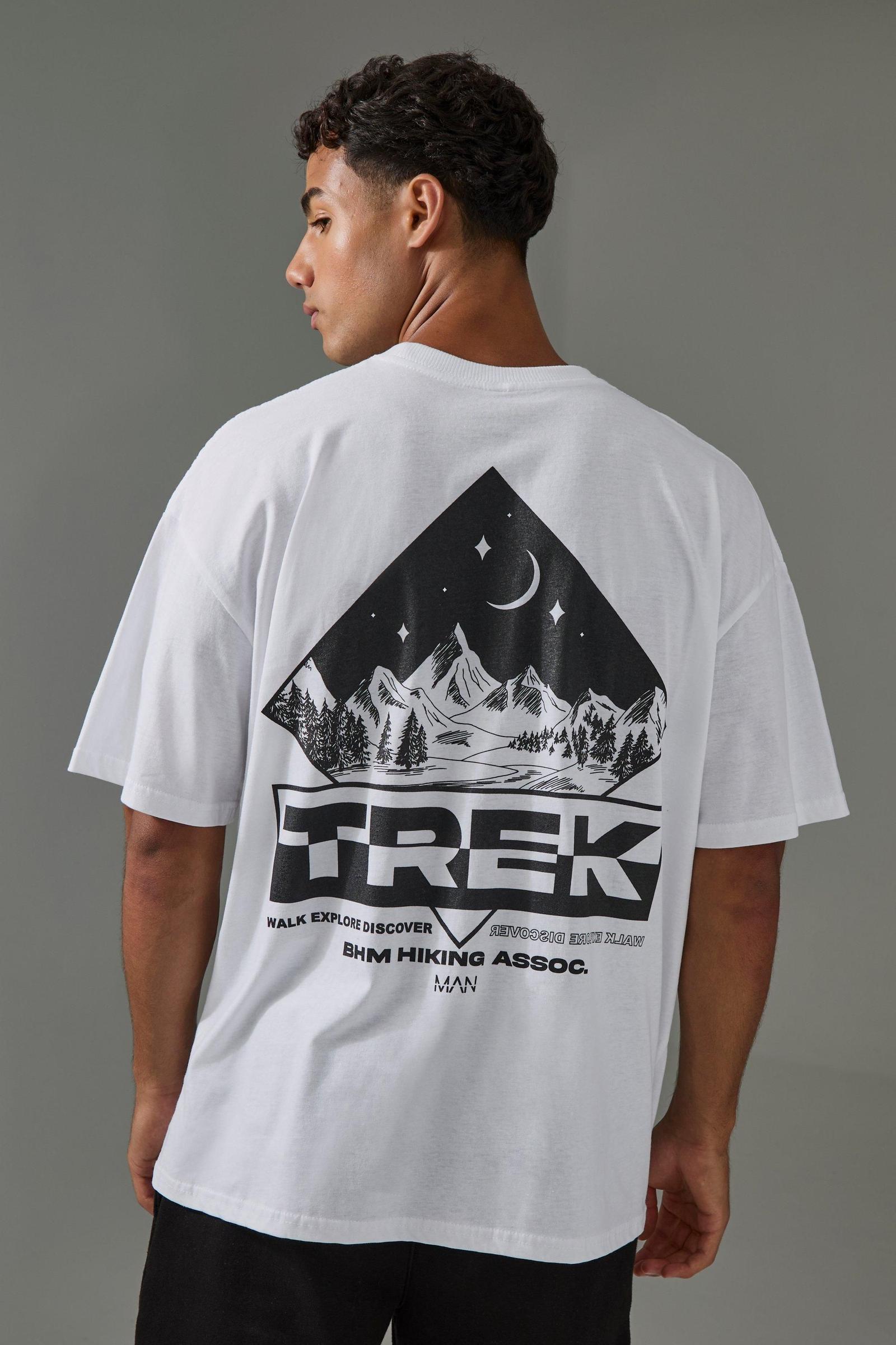 biały t-shirt oversize print 